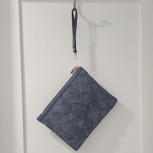 Chic Navy Woven Wristlet